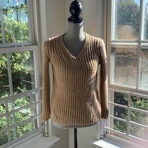 LOFT petite XSP sweater in Gold/nude